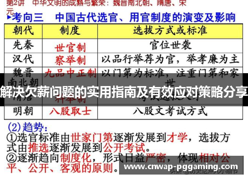 解决欠薪问题的实用指南及有效应对策略分享
