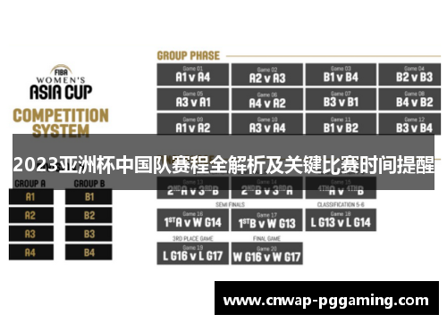 2023亚洲杯中国队赛程全解析及关键比赛时间提醒